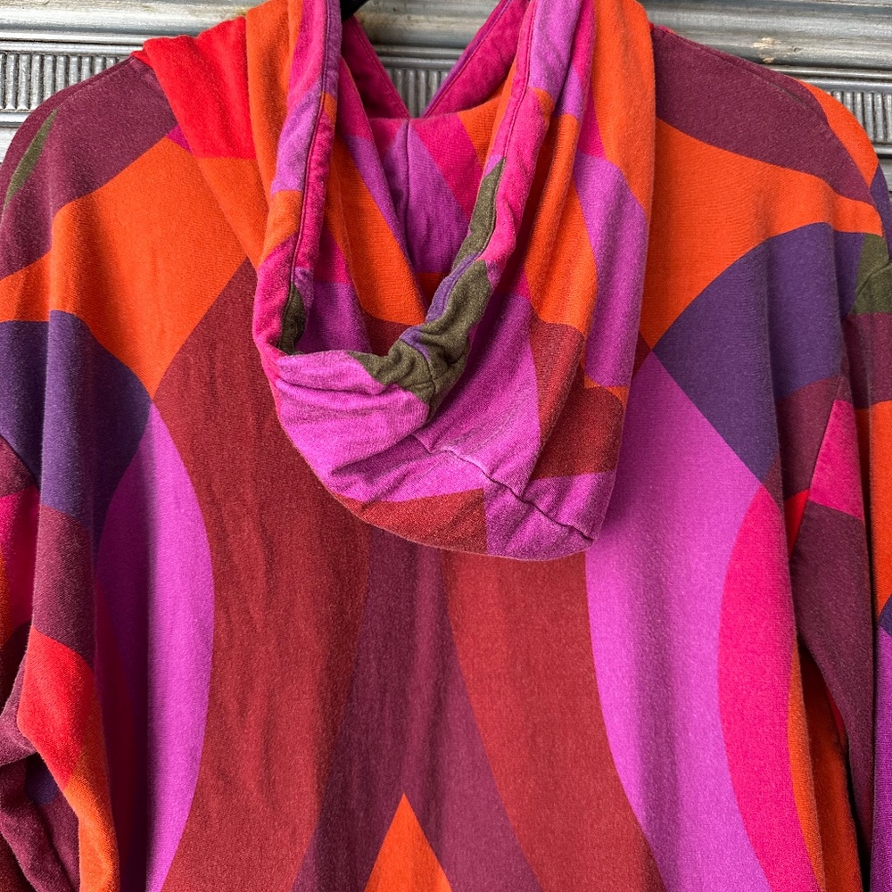 Farm Rio for Anthropologie Banana Gradient Vibrant Color Hoodie Size M - Picture 10 of 10